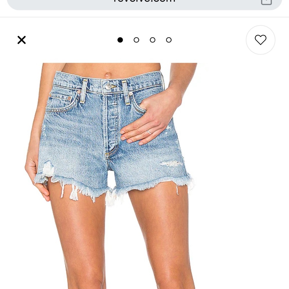 Agolde Parker Vintage Cut Off Denim Shorts size 26
